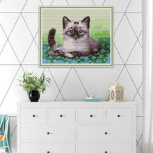 Load image into Gallery viewer, Cats 39x32cm(canvas) Printed canvas 14CT 2 Threads Cross stitch kits
