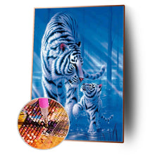 Load image into Gallery viewer, Playing Tigers 30x40cm(canvas) full round drill diamond painting
