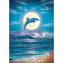 Load image into Gallery viewer, Beach Jumping Dolphin 30x40cm(canvas) full round drill diamond painting
