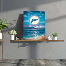 Load image into Gallery viewer, Beach Jumping Dolphin 30x40cm(canvas) full round drill diamond painting
