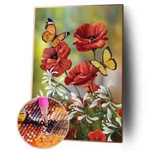 Vibrant Flower 30x40cm(canvas) full round drill diamond painting