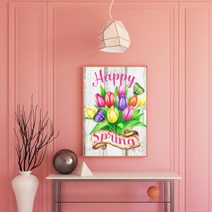Vibrant Flower 30x40cm(canvas) full round drill diamond painting
