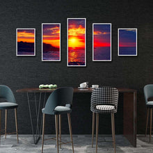 Load image into Gallery viewer, 5 Panels Mountains River 103x45cm(canvas) full round drill diamond painting
