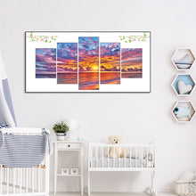 Load image into Gallery viewer, Lanscape 5 Pieces 103x45cm(canvas) full round drill diamond painting

