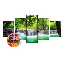 Load image into Gallery viewer, Lanscape 5 Pieces 103x45cm(canvas) full round drill diamond painting
