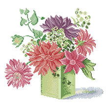 Load image into Gallery viewer, Dahlia 34x32cm(canvas) Printed canvas 14CT 2 Threads Cross stitch kits
