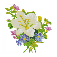 Load image into Gallery viewer, Flower 31x32cm(canvas) Printed canvas 14CT 2 Threads Cross stitch kits
