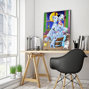 Window Dogs 40x50cm(canvas) full round drill diamond painting