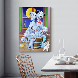 Window Dogs 40x50cm(canvas) full round drill diamond painting