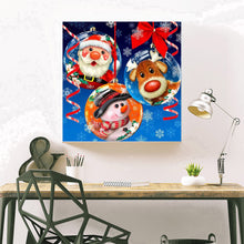 Load image into Gallery viewer, Snowman Elk 30x30cm(canvas) full round drill diamond painting
