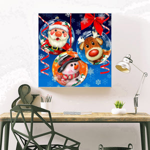 Snowman Elk 30x30cm(canvas) full round drill diamond painting