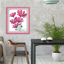 Load image into Gallery viewer, Flowers 52x44cm(canvas) Printed canvas 14CT 2 Threads Cross stitch kits
