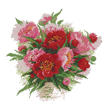Load image into Gallery viewer, Flower 33x32cm(canvas) Printed canvas 14CT 2 Threads Cross stitch kits
