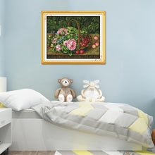 Load image into Gallery viewer, Flower 44x36cm(canvas) Printed canvas 14CT 2 Threads Cross stitch kits
