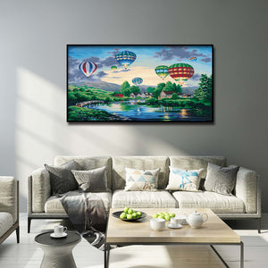 Hot Air Balloon Sky 85x45cm(canvas) full round drill diamond painting