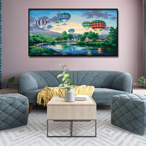 Hot Air Balloon Sky 85x45cm(canvas) full round drill diamond painting