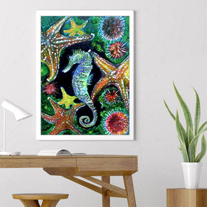 Sea Horse 30x40cm(canvas) full round drill diamond painting