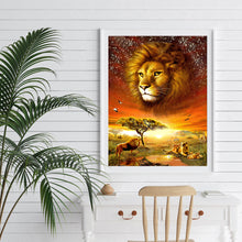 Load image into Gallery viewer, Lawn Lion 30x40cm(canvas) full round drill diamond painting
