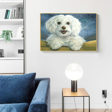Load image into Gallery viewer, White Dog 40x30cm(canvas) full round drill diamond painting
