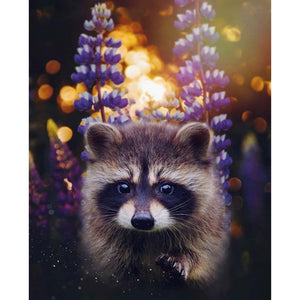 Animal Raccoon 30x40cm(canvas) full round drill diamond painting