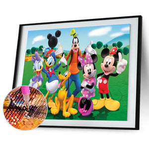 Mouse and Duck 50x40cm(canvas) full round drill diamond painting