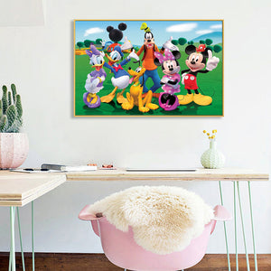 Mouse and Duck 50x40cm(canvas) full round drill diamond painting