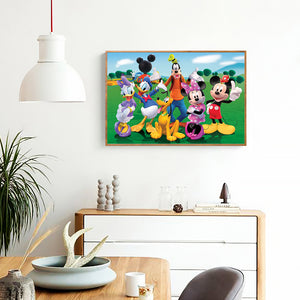 Mouse and Duck 50x40cm(canvas) full round drill diamond painting