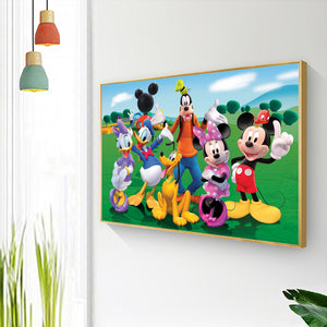 Mouse and Duck 50x40cm(canvas) full round drill diamond painting