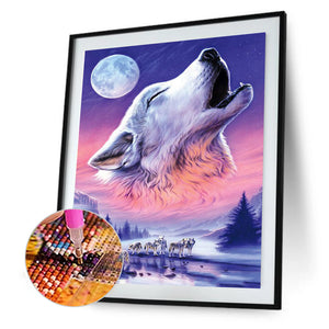 Wolf 30x40cm(canvas) full round drill diamond painting