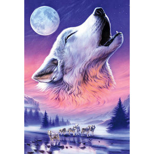 Wolf 30x40cm(canvas) full round drill diamond painting