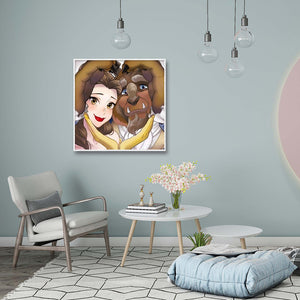 Princess Prince 30x30cm(canvas) full round drill diamond painting