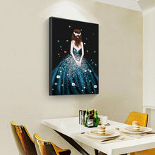 Load image into Gallery viewer, View of Girl Back 30x40cm(canvas) beautiful special shaped  drill diamond painting
