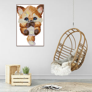 Animal 20x30cm(canvas) Printed canvas 14CT 2 Threads Cross stitch kits