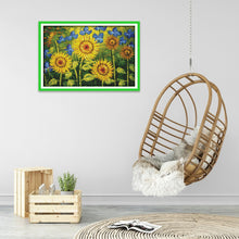 Load image into Gallery viewer, Sunflower 68x48cm(canvas) Printed canvas 14CT 2 Threads Cross stitch kits
