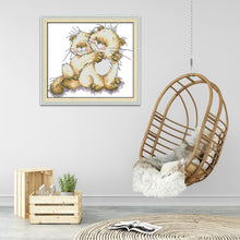 Load image into Gallery viewer, Mom 19x17cm(canvas) Printed canvas 14CT 2 Threads Cross stitch kits
