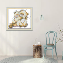 Load image into Gallery viewer, Mom 19x17cm(canvas) Printed canvas 14CT 2 Threads Cross stitch kits
