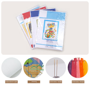Golden Sunshine 52x27cm(canvas) Printed canvas 14CT 2 Threads Cross stitch kits
