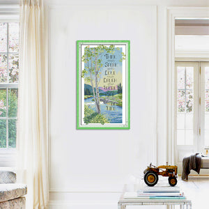 Landscape 50x31cm(canvas) Printed canvas 14CT 2 Threads Cross stitch kits