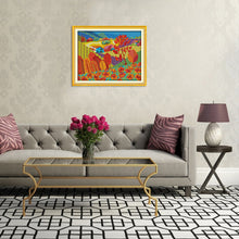 Load image into Gallery viewer, Landscape 36x29cm(canvas) Printed canvas 14CT 2 Threads Cross stitch kits
