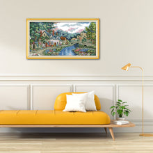 Load image into Gallery viewer, Landscape 60x33cm(canvas) Printed canvas 14CT 2 Threads Cross stitch kits
