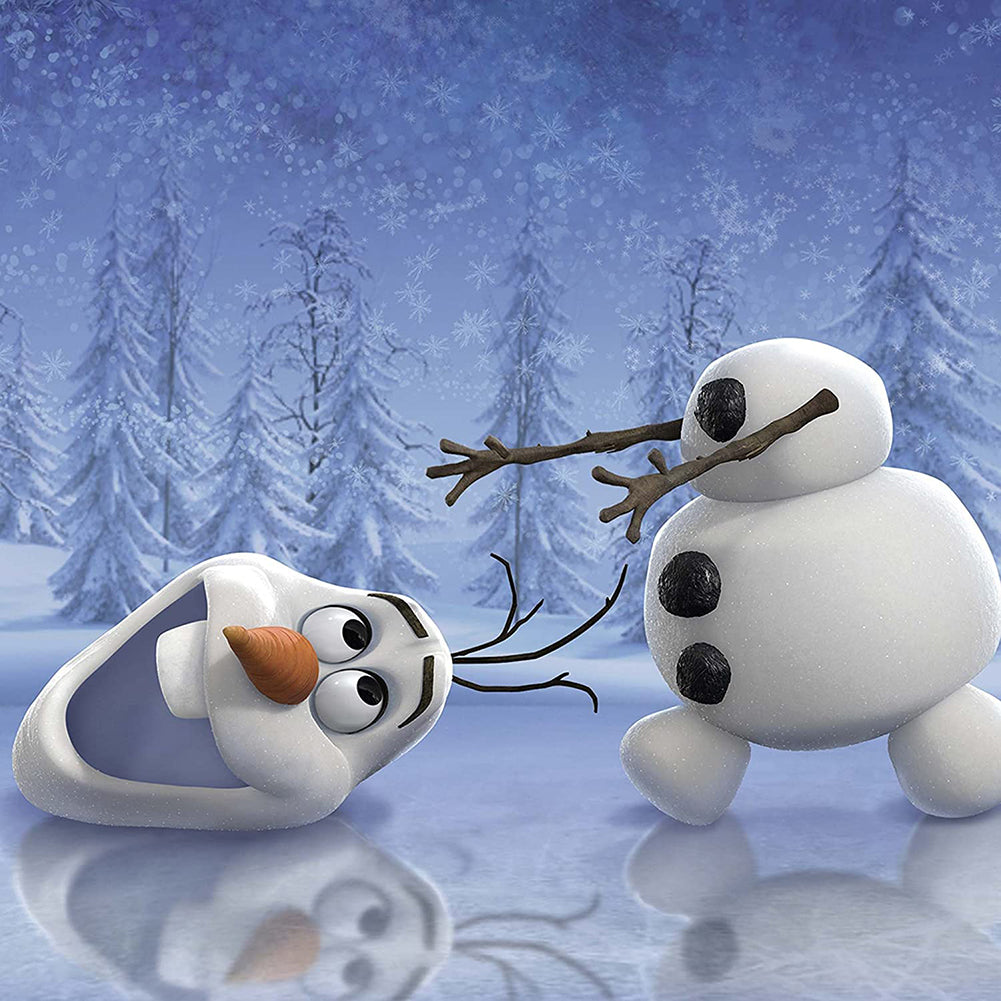 Funny Snowman 30x30cm(canvas) full round drill diamond painting