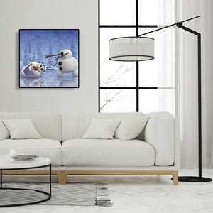 Funny Snowman 30x30cm(canvas) full round drill diamond painting