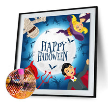 Load image into Gallery viewer, Halloween 30x30cm(canvas) full round drill diamond painting
