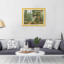 Load image into Gallery viewer, F678 Pine Forest 48x36cm(canvas) Printed canvas 14CT 2 Threads Cross stitch kits
