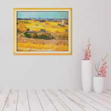 Load image into Gallery viewer, Harvest Wheat Field 94x74cm(canvas) Printed canvas 14CT 2 Threads Cross stitch kits
