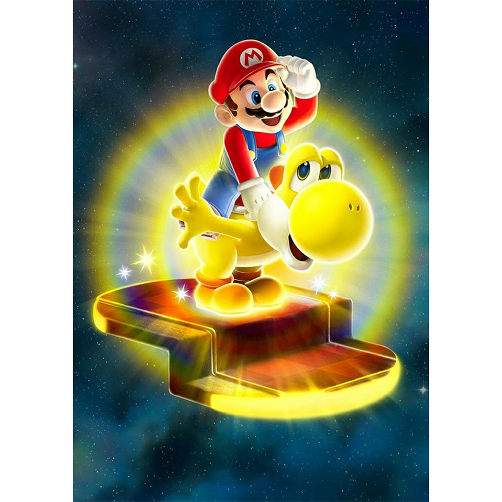 Anime Characters Mario 30x40cm(canvas) full round drill diamond painting