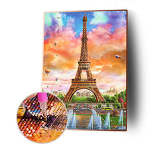 Load image into Gallery viewer, Eiffel Tower 30x40cm(canvas) full round drill diamond painting
