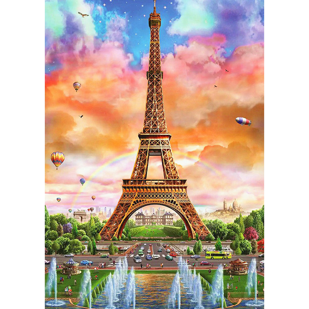 Eiffel Tower 30x40cm(canvas) full round drill diamond painting