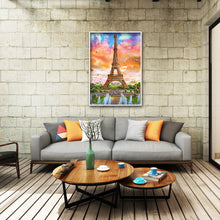 Load image into Gallery viewer, Eiffel Tower 30x40cm(canvas) full round drill diamond painting
