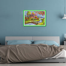 Load image into Gallery viewer, Country House 41x30cm(canvas) Printed canvas 14CT 2 Threads Cross stitch kits
